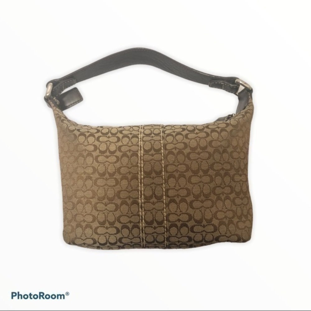 Coach vintage y2k signature brown and leather mini bag - Picture 4 of 9